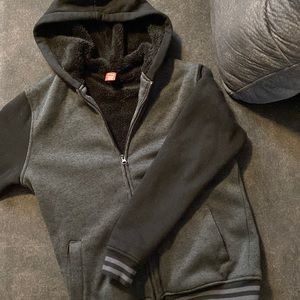 Fleece lined zip up hoodie